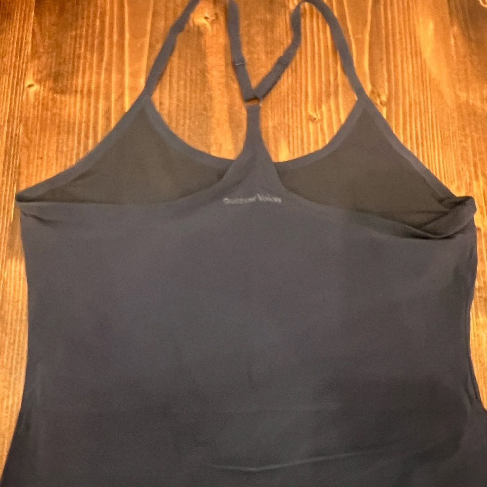 Outdoor Voices Deep Blue Athletic Dress With Biker Shorts Underneath